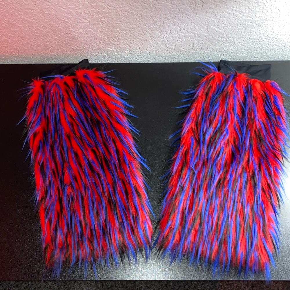 Adult multi color leg warmers boot cover